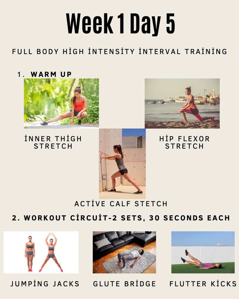 Fitsique | 1 Week Full Body At Home Workout Guide | No Equipment (Digital/Printable)