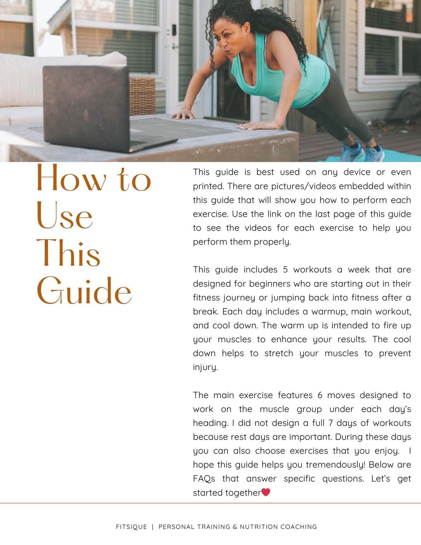 Fitsique | Fitsique 4-Week Beginners Weight Loss Guide (Digital/Printable)