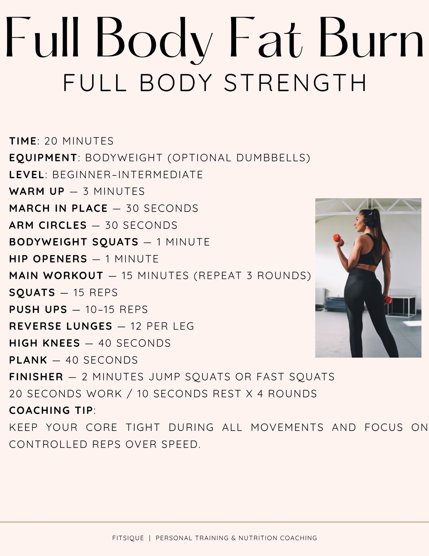 20-Minute Home Workout Library for Beginners (No Gym Needed)