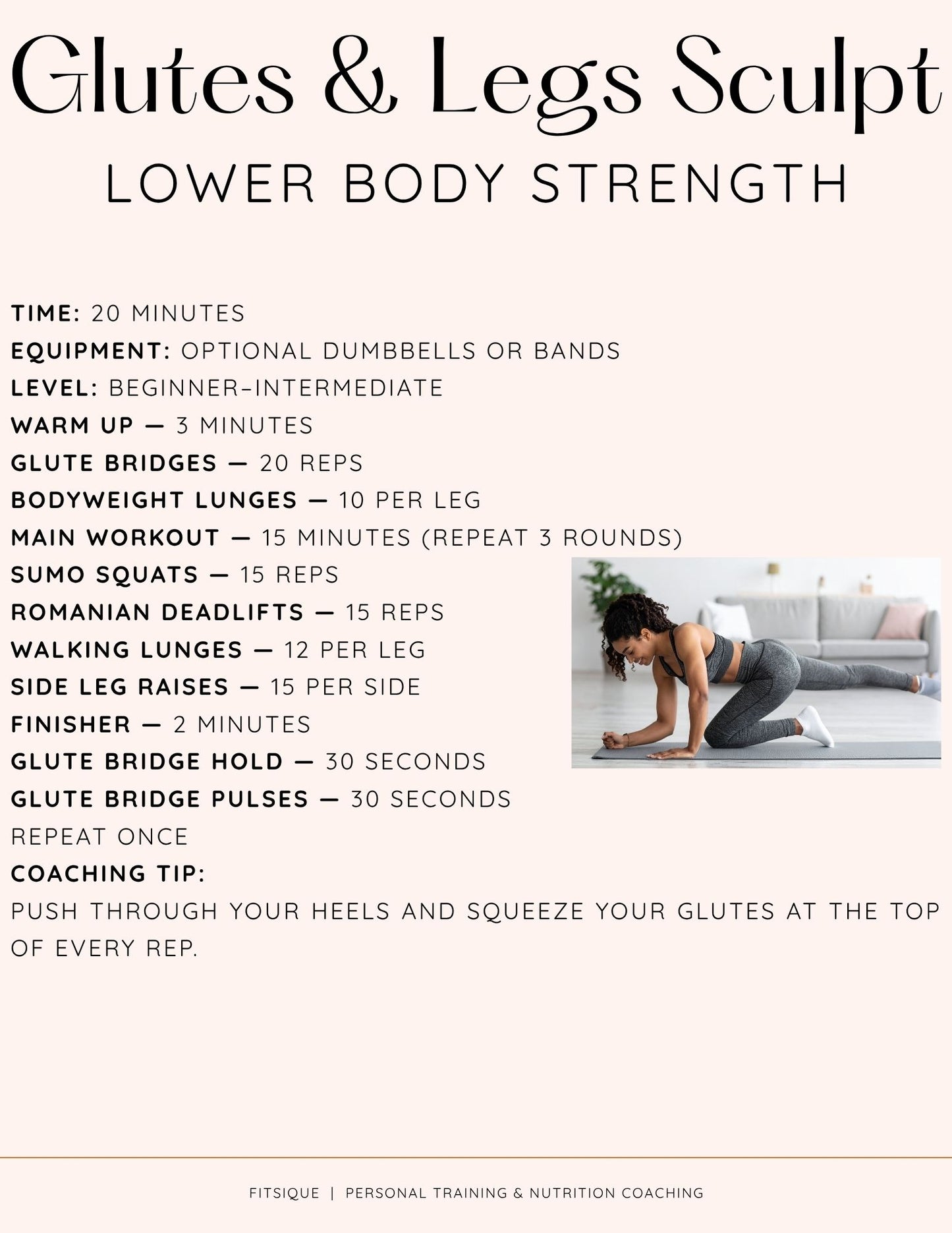20-Minute Home Workout Library for Beginners (No Gym Needed)