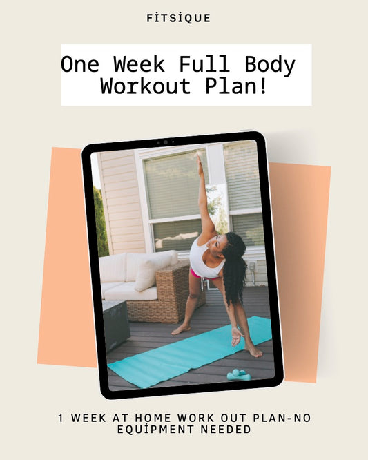 Fitsique | 1 Week Full Body At Home Workout Guide | No Equipment (Digital/Printable)