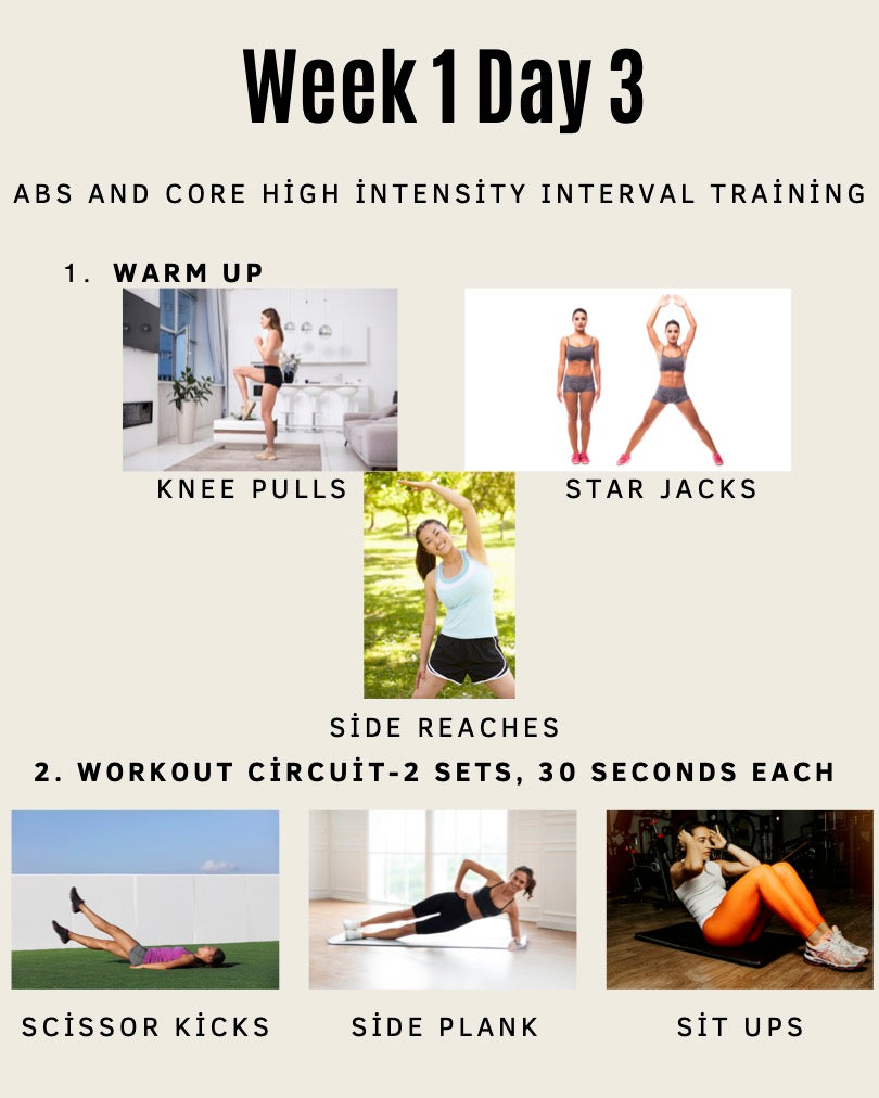 Fitsique | 1 Week Full Body At Home Workout Guide | No Equipment (Digital/Printable)