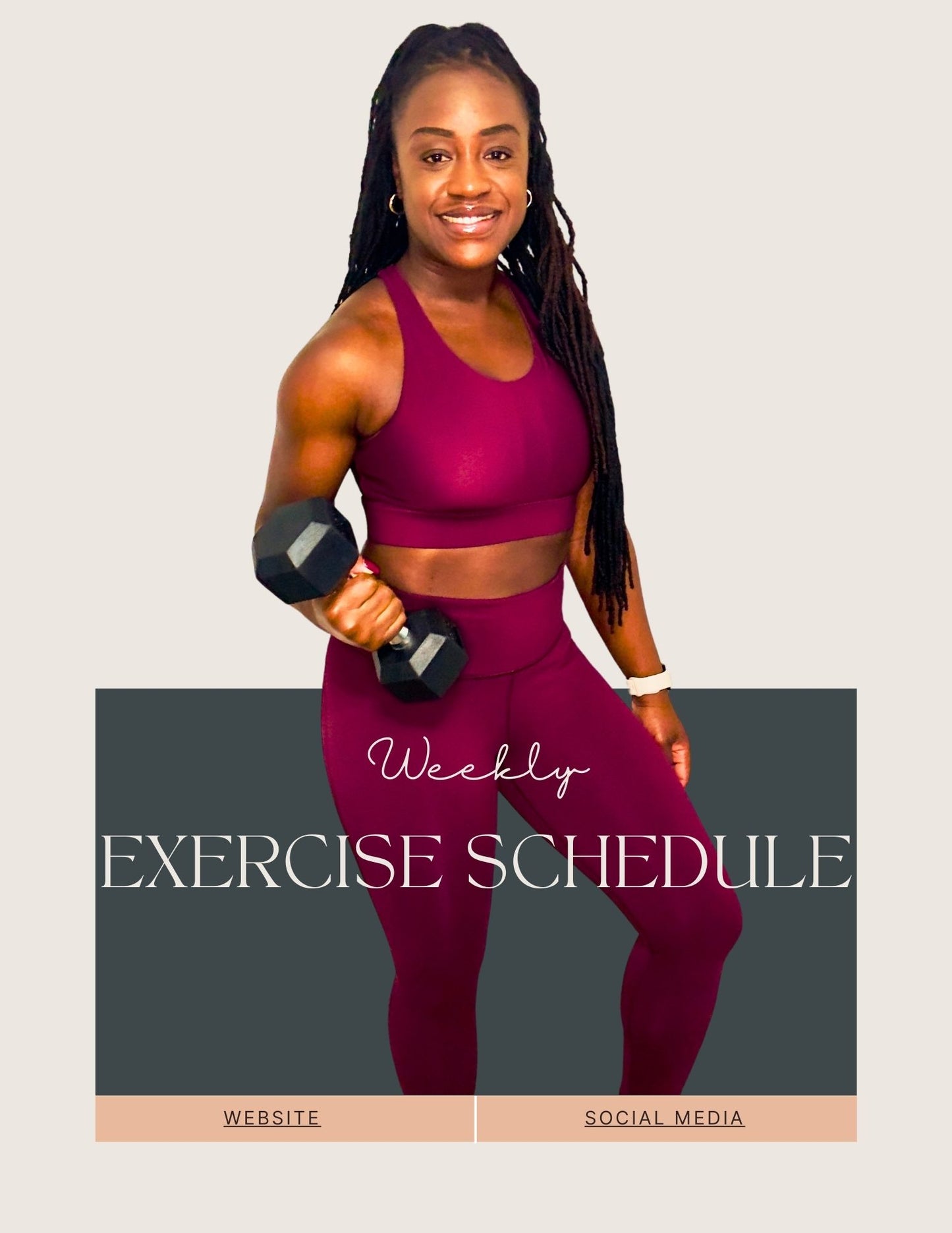 Fitsique | Weekly Exercise Schedule Template | Printable & Editable Workout Planner